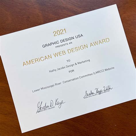 2021 American Web Design Award Presented to Kathy Jacobs Design & Marketing - Kathy Jacobs ...