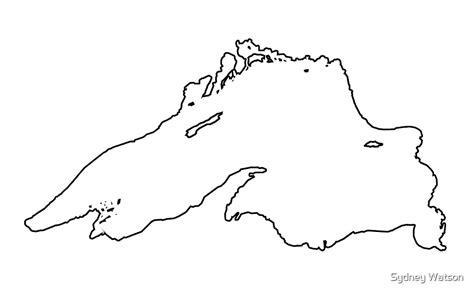 "Lake superior outline" by Sydney Watson | Redbubble