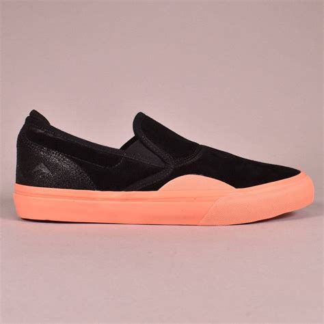 Emerica Wino G6 Slip-On Skate Shoes - Black/Pink/Pink - SKATE SHOES ...