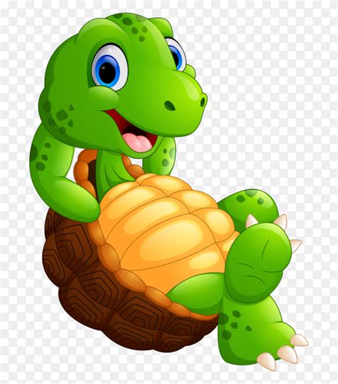 Cartoon funny turtle isolated on transparent background PNG - Similar PNG