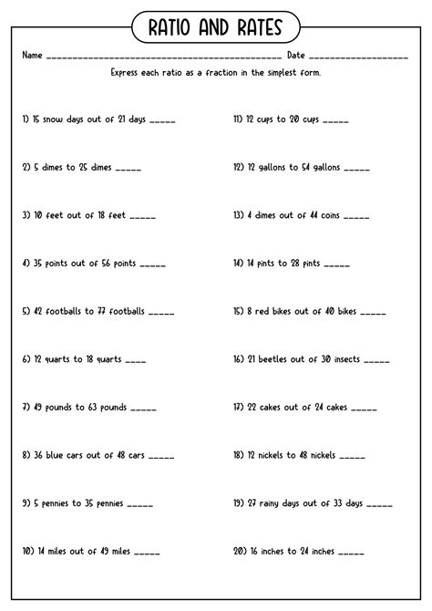 10 Best Images of Proportion Problems Worksheet 6th Grade Ratio Worksheets, Unit Rate Word - 6th ...