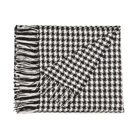 Ultra-Soft Alpaca Throw - Dogtooth Pattern - The Alpaca Shop