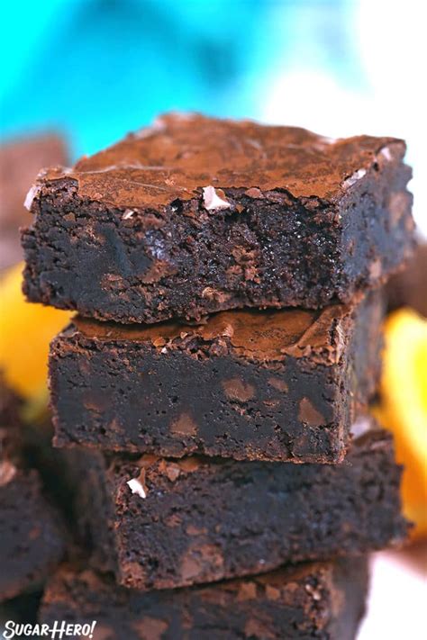 Chocolate-Orange Brownies - SugarHero