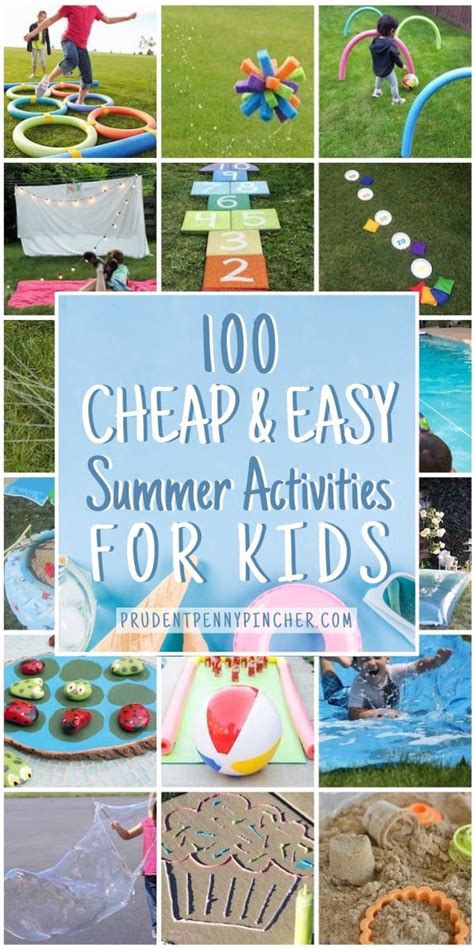 100 Cheap and Easy Summer Activities for Kids - Prudent Penny Pincher