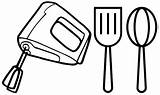 Kitchen Utensils Coloring Pages sketch template