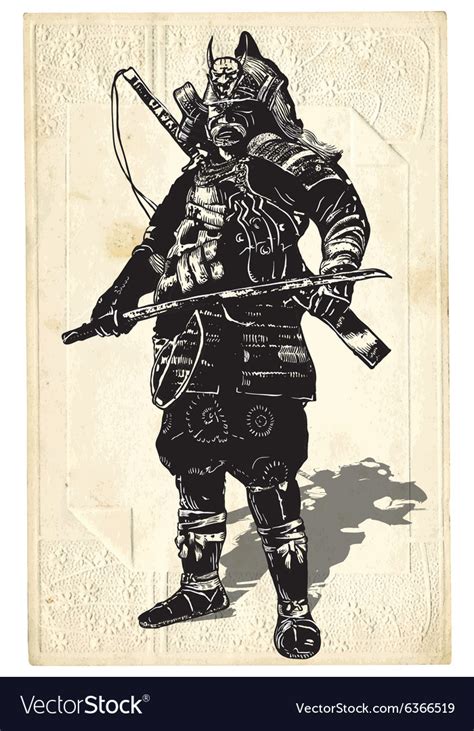 An hand drawn from japan culture - samurai shogun Vector Image