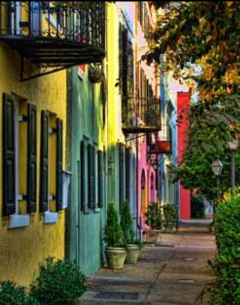 Rainbow Row, Charleston, SC | Colorful places, Charleston travel, Rainbow row