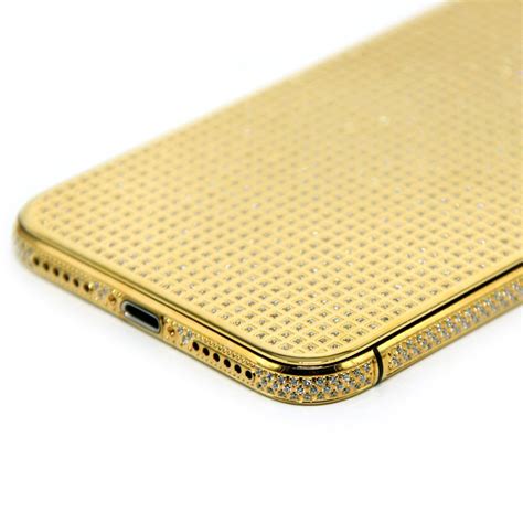 24k gold plated housing cover full diamond case for iPhone X