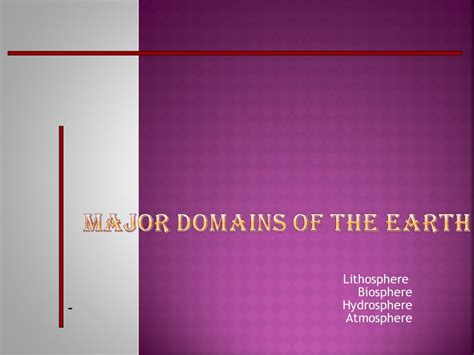 major domains of earth