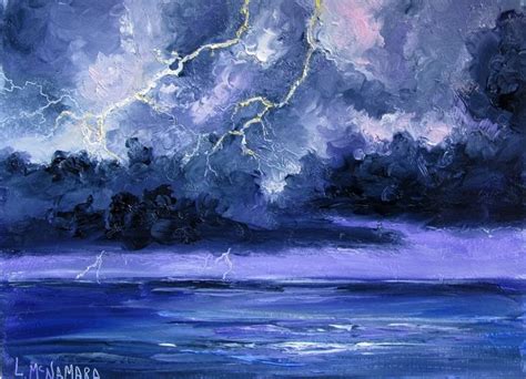 Lori's Stormy Art and Daily Paintings: Daily Painting 935 SOLD Thunder and Lightening Storm to ...