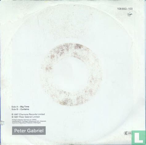 Big Time Single 108 850 (1987) - Gabriel, Peter - LastDodo