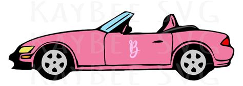 Pink Convertible Sports Car SVG PNG JPG Clipart - Etsy