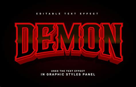 Demon editable text effect template 6643001 Vector Art at Vecteezy