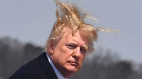 Watch in horror as Donald Trump's hair attempts another daring escape