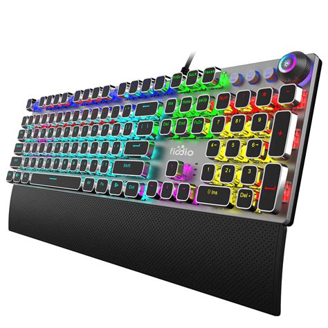 Buy FiodioMechanical Gaming Keyboard, LED Rainbow Gaming Backlit, 104 ...