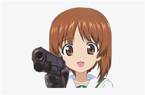 Pointing A Gun At You , - Girls Und Panzer Gun - 500x465 PNG Download ...