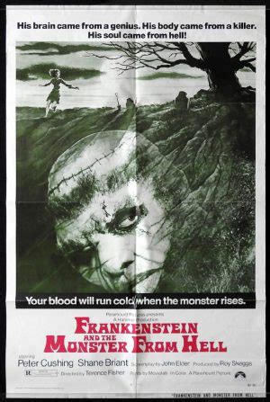 FRANKENSTEIN AND THE MONSTER FROM HELL US One sheet Movie poster Hammer ...