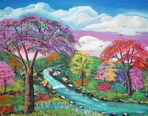 Spring Season Painting by Deyanira Harris