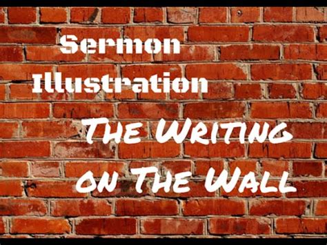 Youth Group Sermon Illustration: Writing on The Wall - YouTube