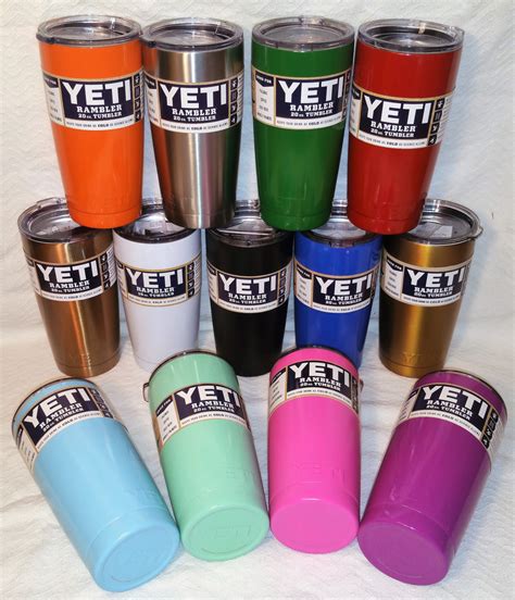 20 Oz Color YETI Rambler/ Plain Yeti/ Blank by TealAnchorShop