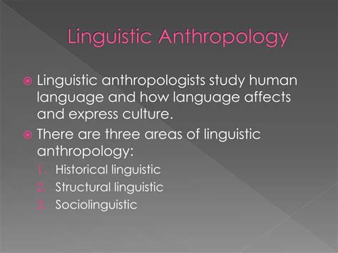 PPT - Linguistic Anthropology and Archaeology PowerPoint Presentation ...