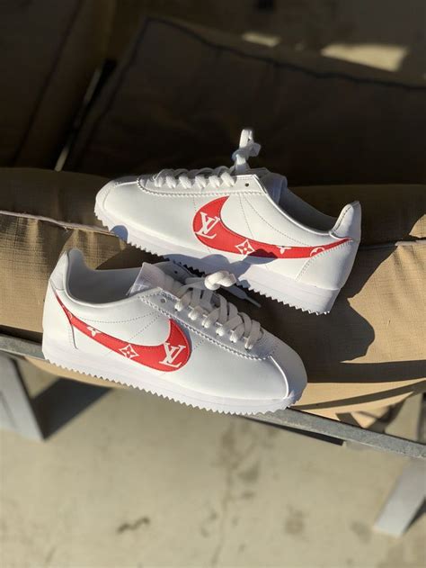 Nike Cortez (Red) LV shooshes in 2020 (With images) | Nike cortez red ...