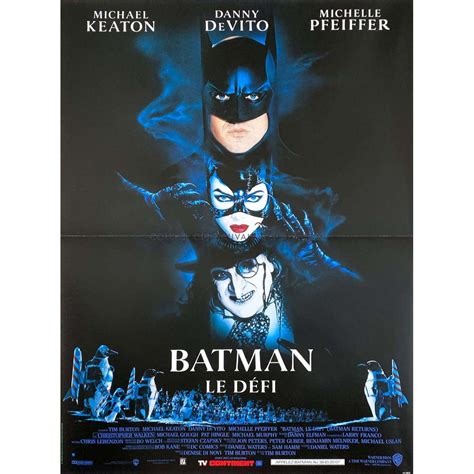 BATMAN RETURNS French Movie Poster - 15x21 in. - 1992 1st