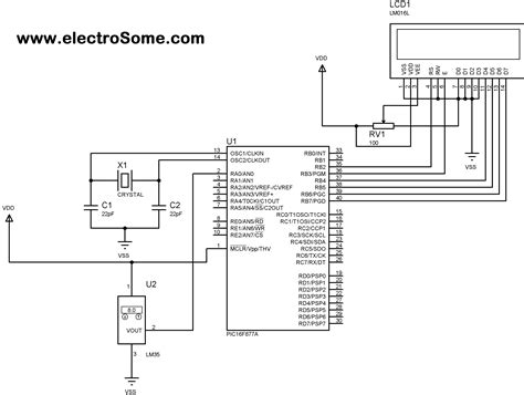 Digital Thermometer using PIC Microcontroller and LM35