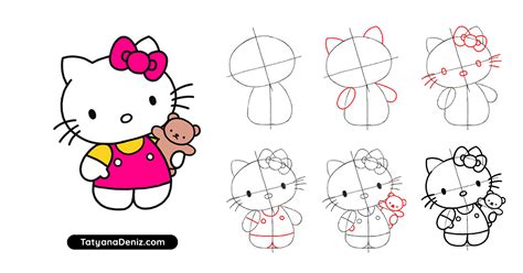 How to draw Hello Kitty step-by-step with simple and easy drawing tutorial