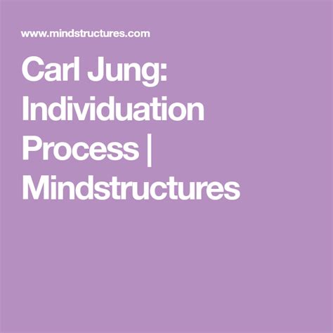 Carl Jung: Individuation Process | Carl jung, Jungian psychology, Process