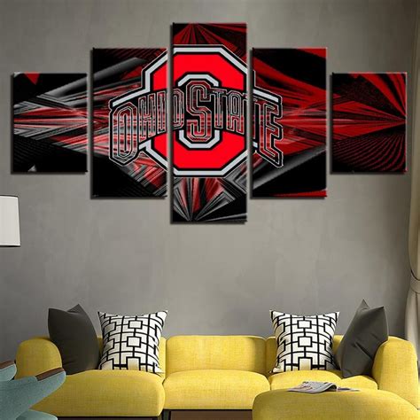 Ohio State Buckeyes Football – Sport 5 Panel Canvas Art Wall Decor ...