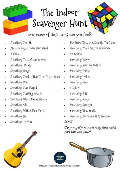 Indoor Scavenger Hunt | Indoor activities for kids, Scavenger hunt for kids, Zoom activities