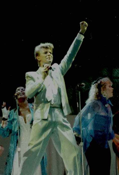 Seizoensgebonden: David Bowie Live Aid Wembley Stadium Londen Engeland ...