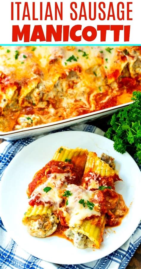 Italian Sausage Manicotti - Spicy Southern Kitchen