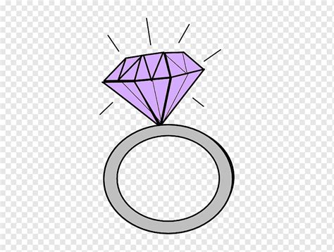 Pink gemstone ring illustration, Engagement ring Diamond, Cartoon diamond ring purple, love ...