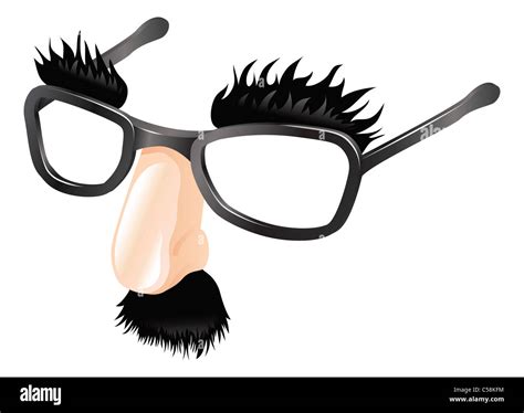 Funny disguise, comedy fake nose moustache, eyebrows and glasses Stock Photo - Alamy