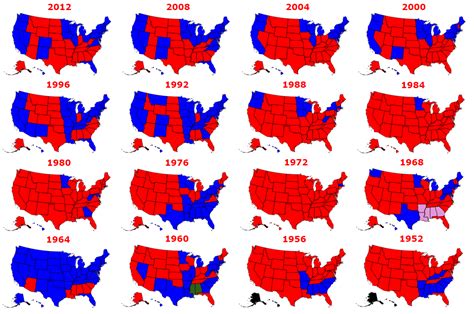 United States Presidential Election Results 1952-2012 [1126 x 748 ...