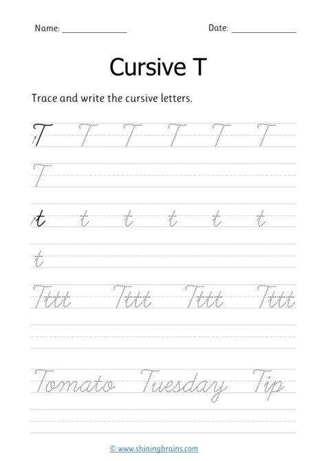 Cursive Letters - Free Cursive Writing Practice Worksheets A to Z