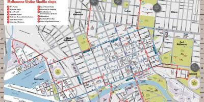 Melbourne attractions map - Melbourne city attractions map (Australia)