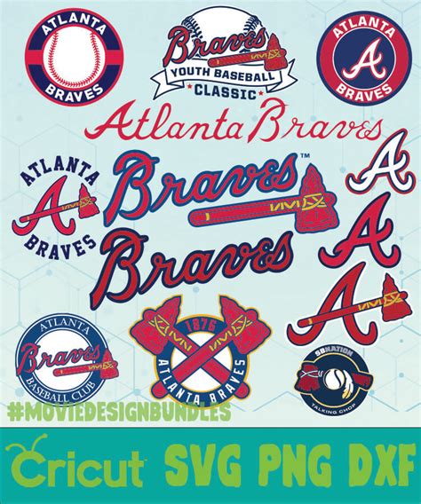 ATLANTA BRAVES MLB BUNDLE LOGO SVG, PNG, DXF - Movie Design Bundles