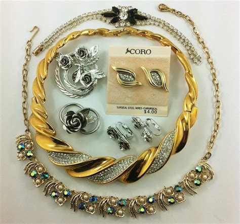 Coro Vintage Jewelry Lot Rhinestone necklaces & by TheOldJunkTrunk