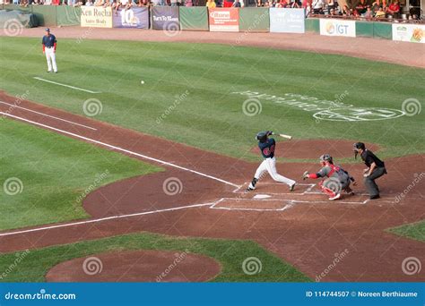 Pawtucket Red Sox Baseball Game Editorial Photography - Image of ball, competition: 114744507