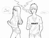 Girl Smoking Coloring Pages sketch template