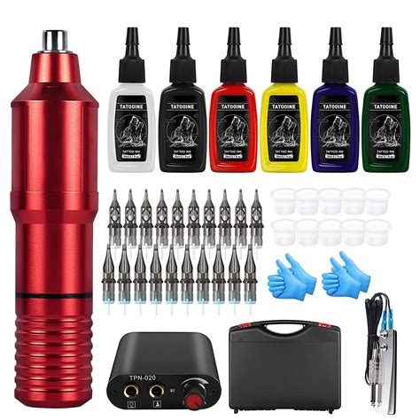 Tattoo Pen Kit for Beginners Full Tattoo Supplies Kit with Case Rotary ...