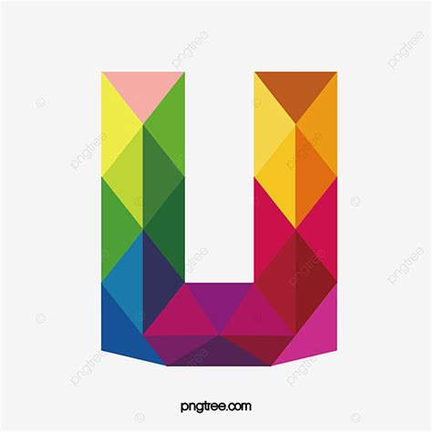 Letter U Clipart Vector, Colorful Letters U, Colorful, Letter, U PNG Image For Free Download