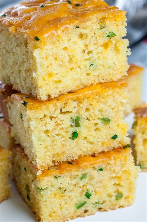 Jalapeño Cheddar Cornbread - Peas And Crayons