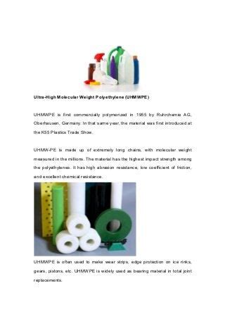 Different Types of Polyethylene