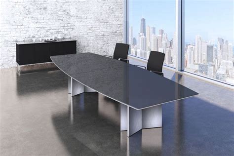 Black Glass Conference Tables | Modern conference table, Modern conference table design ...