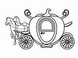 Carriage Colouring Coloring Pages Cinderella Drawing Pumpkin Royal  sketch template