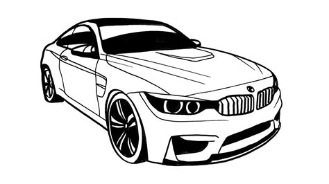 How to draw a BMW M4 - How to draw a BMW Car Step By Step - BMW M4 Car Drawing 2023 - YouTube